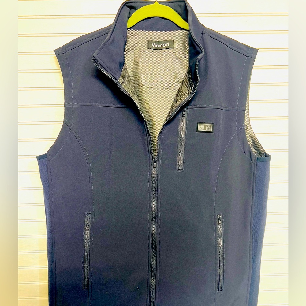 Vinmori Men’s navy blue with silver lining sm/med vest